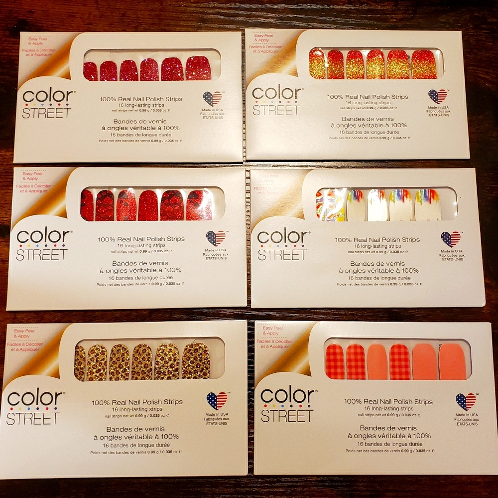 Nail color strips